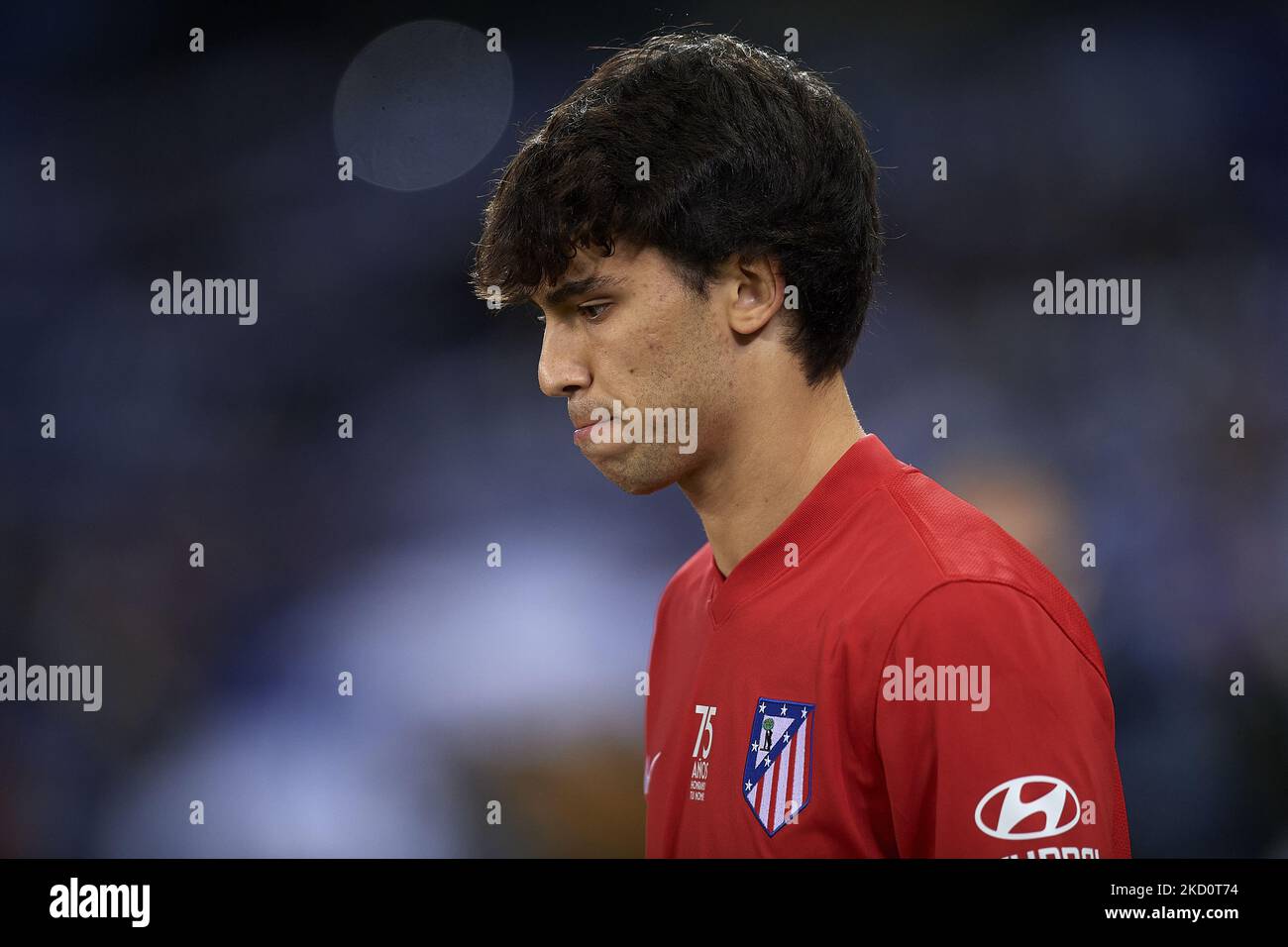 Joao Felix von Atletico Madrid während des Copa del Rey-Spiels zwischen Real Sociedad und Club Atletico de Madrid in der reale Arena am 19. Januar 2022 in San Sebastian, Spanien. (Foto von Jose Breton/Pics Action/NurPhoto) Stockfoto