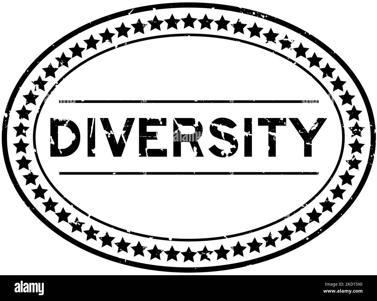 Grunge schwarz Vielfalt Wort oval Gummi Siegel Stempel auf weißem Hintergrund Stock Vektor