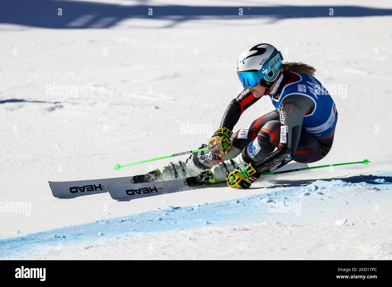 Ragnhild MOWINCKEL (NOR) beim alpinen Skirennen 2022 FIS Ski World Cup - Damen Riesenslalom am 25. Januar 2022 auf der Erta-Piste am Kronplatz, Italien (Foto: Luca Tedeschi/LiveMedia/NurPhoto) Stockfoto