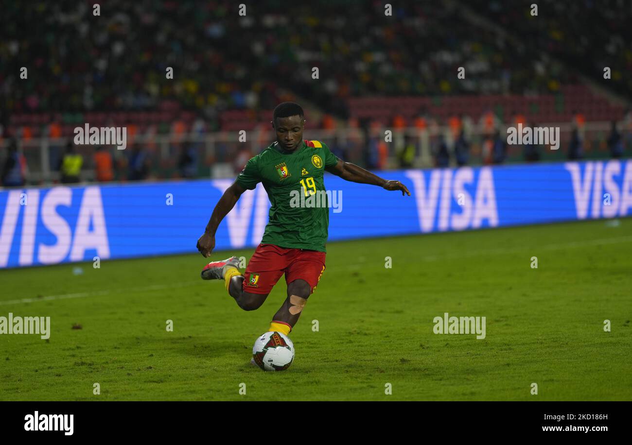 Collins Fai aus Kamerun während des Cameroun gegen Komoren, des African Cup of Nations, im Olempe Stadium am 24. Januar 2022. (Foto von Ulrik Pedersen/NurPhoto) Stockfoto