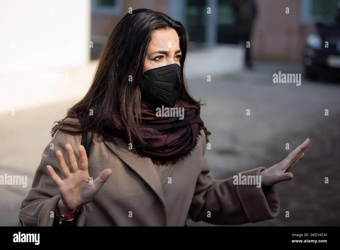 Licia Ronzulli vor dem Krankenhaus San Rafaele am 31. Januar 2022 in Mailand, Italien (Foto von Alessandro Bremec/NurPhoto) Stockfoto