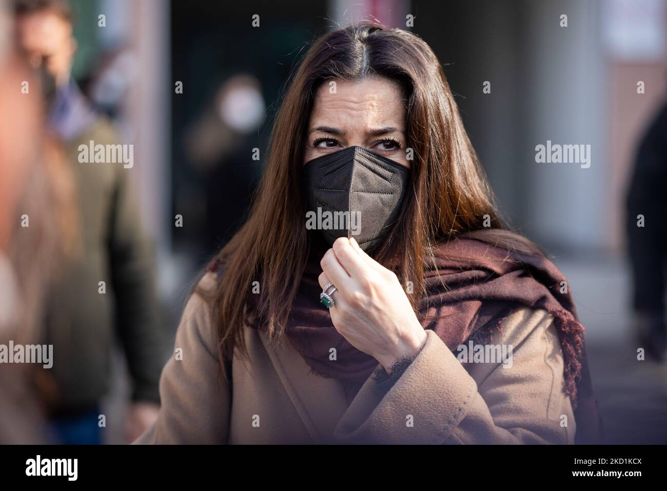 Licia Ronzulli vor dem Krankenhaus San Rafaele am 31. Januar 2022 in Mailand, Italien (Foto von Alessandro Bremec/NurPhoto) Stockfoto