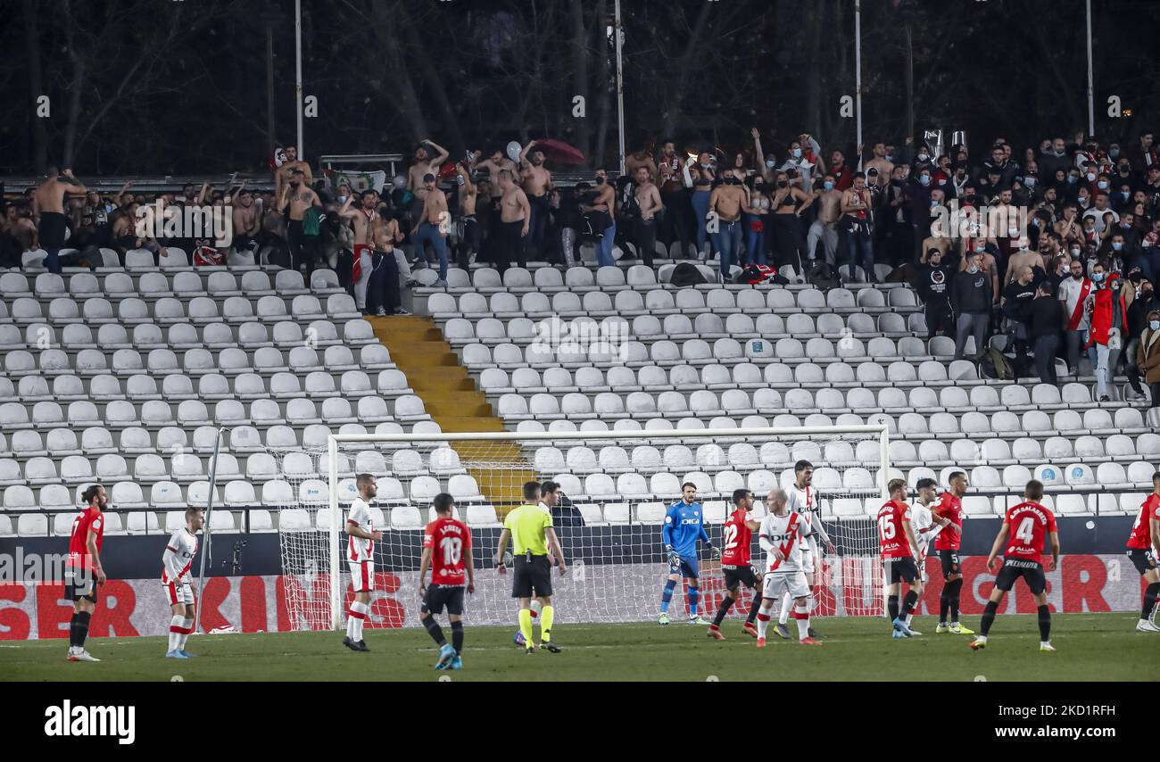 Träger während des Copa Del Rey-Spiels zwischen Rayo Vallecano und RCD Mallorca im Estadio de Vallecas in Madrid. (Foto von DAX Images/NurPhoto) Stockfoto