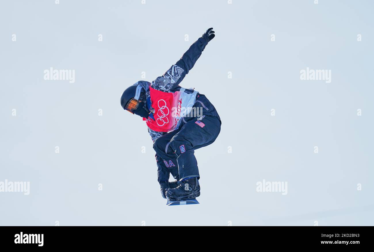 Shaun White aus den USA sagt Auf Wiedersehen zu einer Sportart, die er viele Jahre lang während der Snowboard - Half Pipe bei den Olympischen Winterspielen 2022 in Peking im Zhangjiakou Genting Snow Park am 11. Februar 2022 in Zhangjiakou, China, dominiert hat. (Foto von Ulrik Pedersen/NurPhoto) Stockfoto