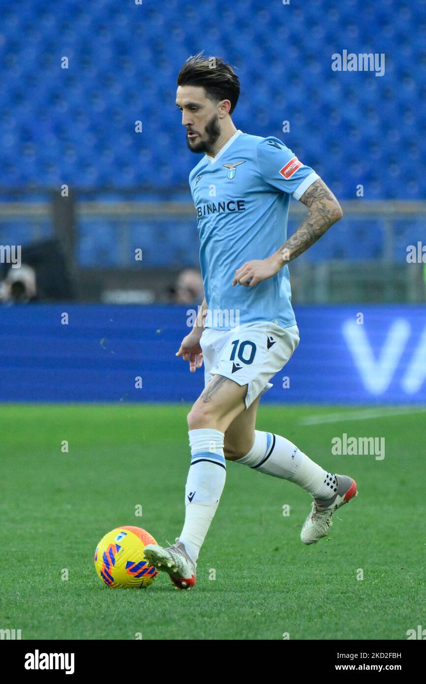 Luis Alberto (SS Lazio) während der Italienischen Fußball-Liga Ein Spiel von 2021/2022 zwischen SS Lazio und dem FC Bologna am 12. Februar 2022 im Olimpic Stadium in Rom. (Foto von Fabrizio Corragetti/LiveMedia/NurPhoto) Stockfoto