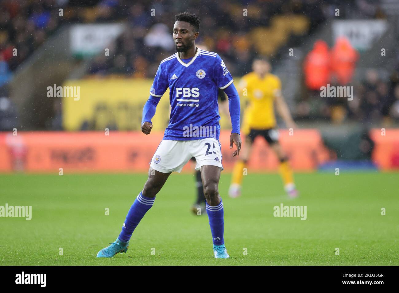 Wilfred Ndidi von Leicester City während des Premier League-Spiels zwischen Wolverhampton Wanderers und Leicester City in Molineux, Wolverhampton am Sonntag, 20.. Februar 2022. (Foto von James Holyoak/MI News/NurPhoto) Stockfoto