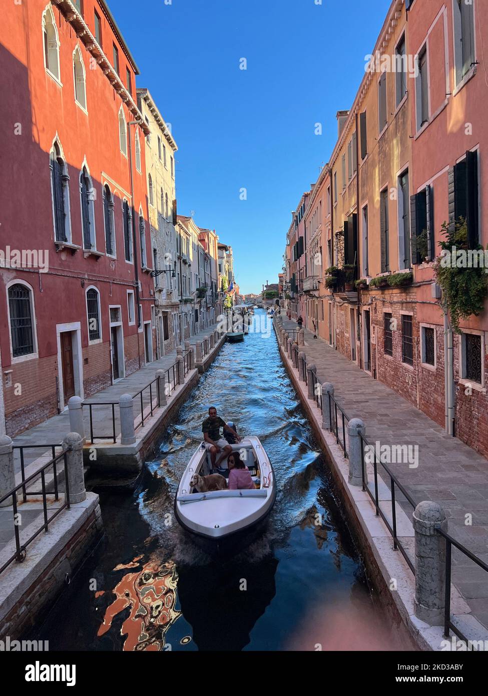 Schnellboot in Venedig, Italien Stockfoto