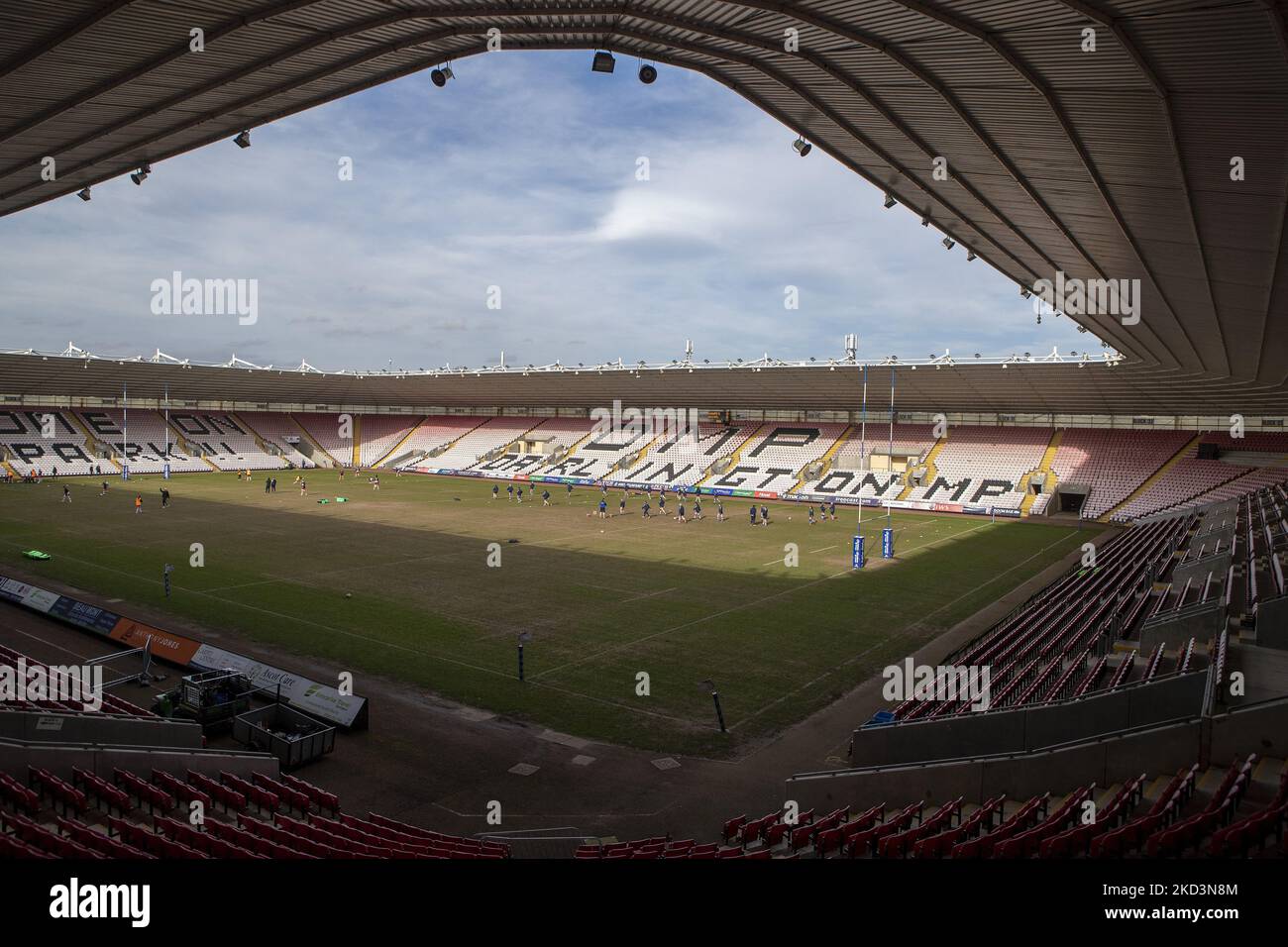 Eine allgemeine Ansicht der Northern Echo Arena während des WOMEN's S ALLIANZ PREMIER 15S-Matches zwischen DMP Durham Sharks und Harlekins in der Northern Echo Arena, Darlington, am Samstag, den 26.. Februar 2022.(Foto: Mark Fletcher/MI News/NurPhoto) Stockfoto