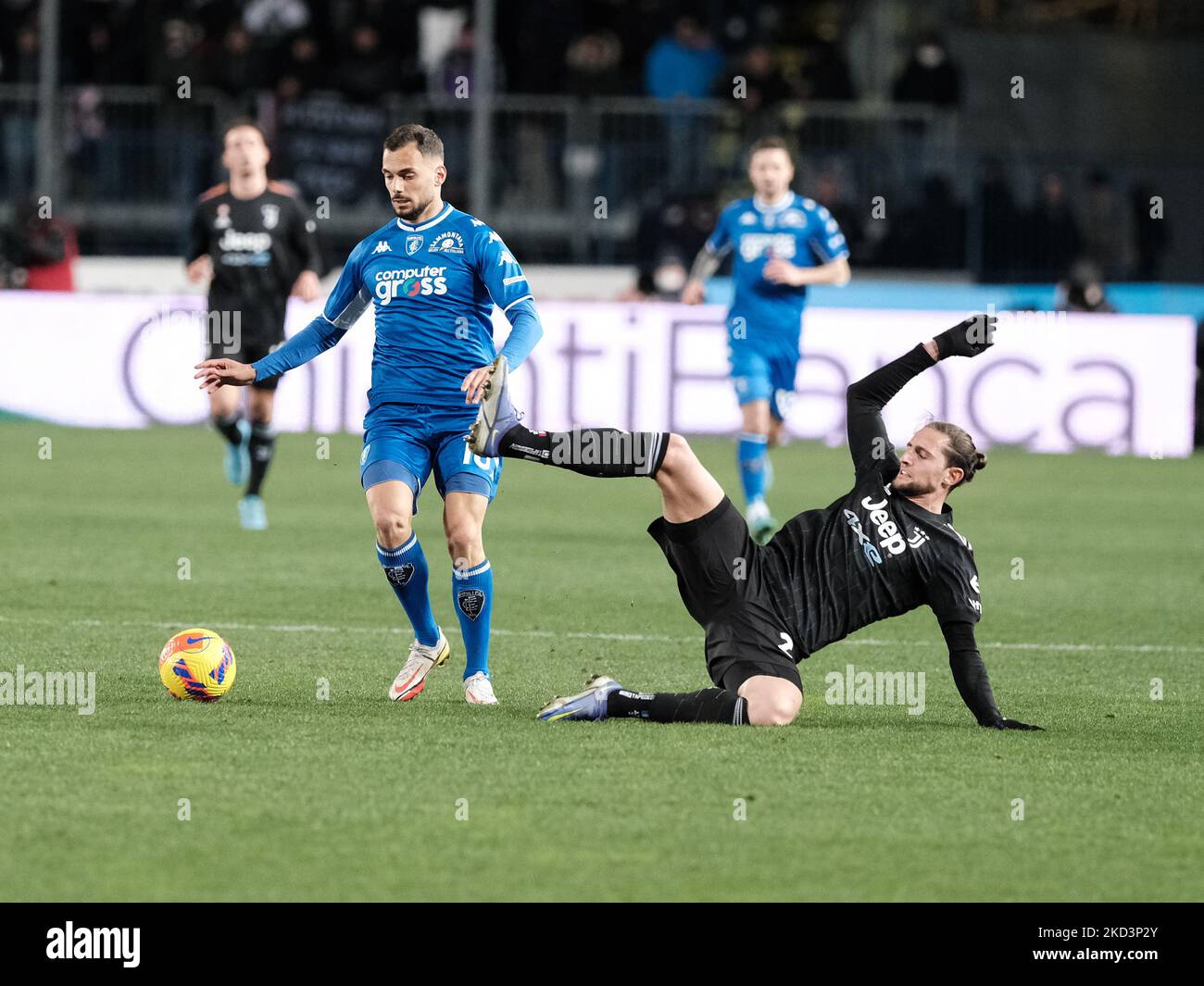 Adrien Rabiot beim Spiel der Serie A zwischen Empoli und Juventus in Empoli am 26. Februar 2022 (Foto: Loris Roselli/NurPhoto) Stockfoto