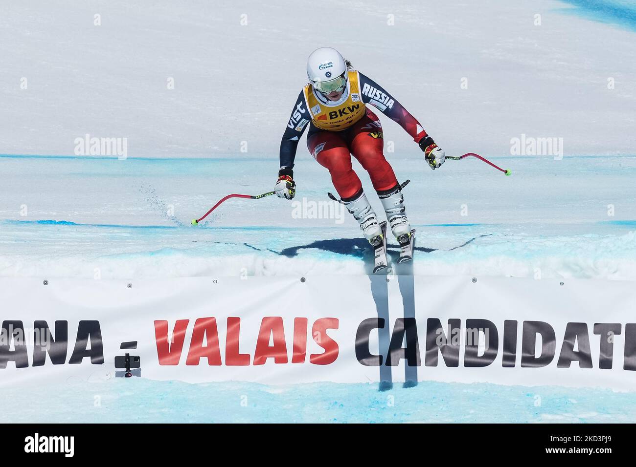 Julia Pleshkova von Russland während der Audi FIS Alpine Ski World Cup