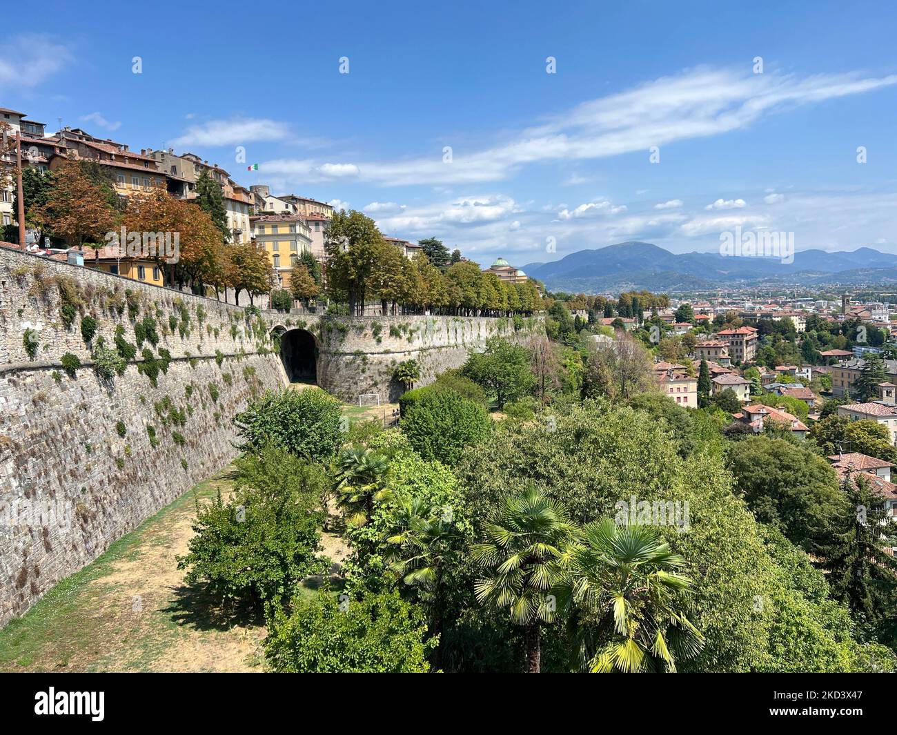 Obere Stadtmauer, Bergamo, Italien Stockfoto