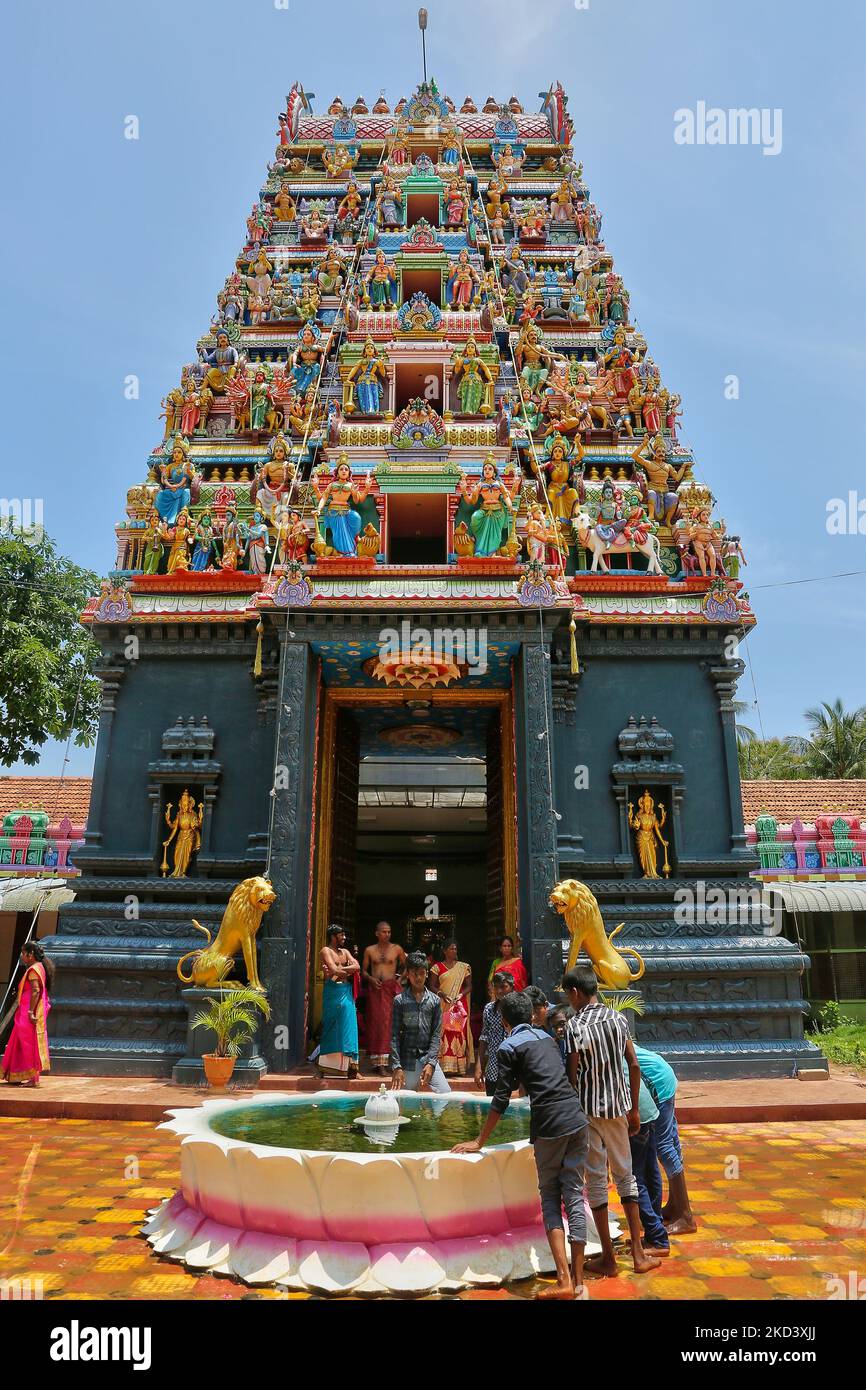 Lotusbrunnen am Tellipalai Amman Tempel in Tellipalai, Nordprovinz, Sri Lanka. (Foto von Creative Touch Imaging Ltd./NurPhoto) Stockfoto