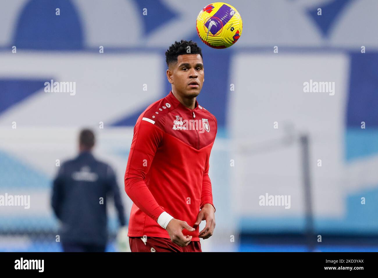 Der deutsche Onigkha von Rubin in Aktion beim Warm-up vor dem Spiel der russischen Premier League zwischen dem FC Zenit Saint Petersburg und dem FC Rubin Kazan am 28. Februar 2022 in der Gazprom Arena in Sankt Petersburg, Russland. (Foto von Mike Kireev/NurPhoto) Stockfoto