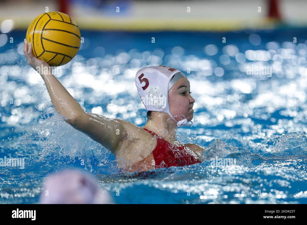 S. Giustini (SIS Roma) beim Wasserball-Spiel der italienischen Serie A1 Frauen SIS Roma gegen RN Florentia am 01. März 2022 im Polo Acquatico Frecciarossa in Roma, Italien (Foto: Luigi Mariani/LiveMedia/NurPhoto) Stockfoto