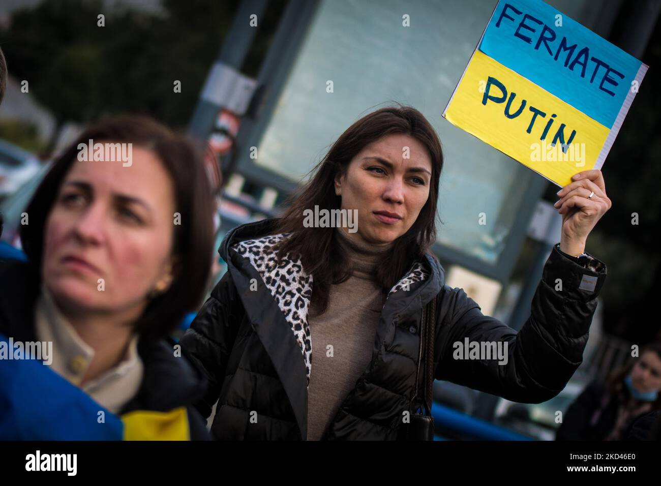 In Rom, Italien, am 03. März 2022, demonstrieren Menschen gegen den Krieg in der Ukraine. (Foto von Andrea Ronchini/NurPhoto) Stockfoto