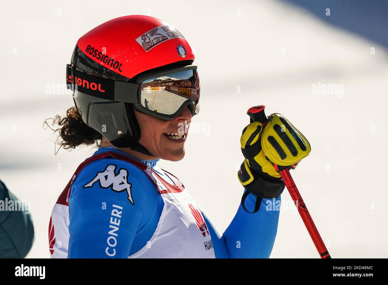 FIS Ski World Cup: Lenzerheide Super G Women, Federica Brignone (Italien), am 05. März 2022. (Foto von Jari Pestelacci/JustPictures/LiveMedia/NurPhoto) KEINE VERWENDUNG IN DER SCHWEIZ. Stockfoto