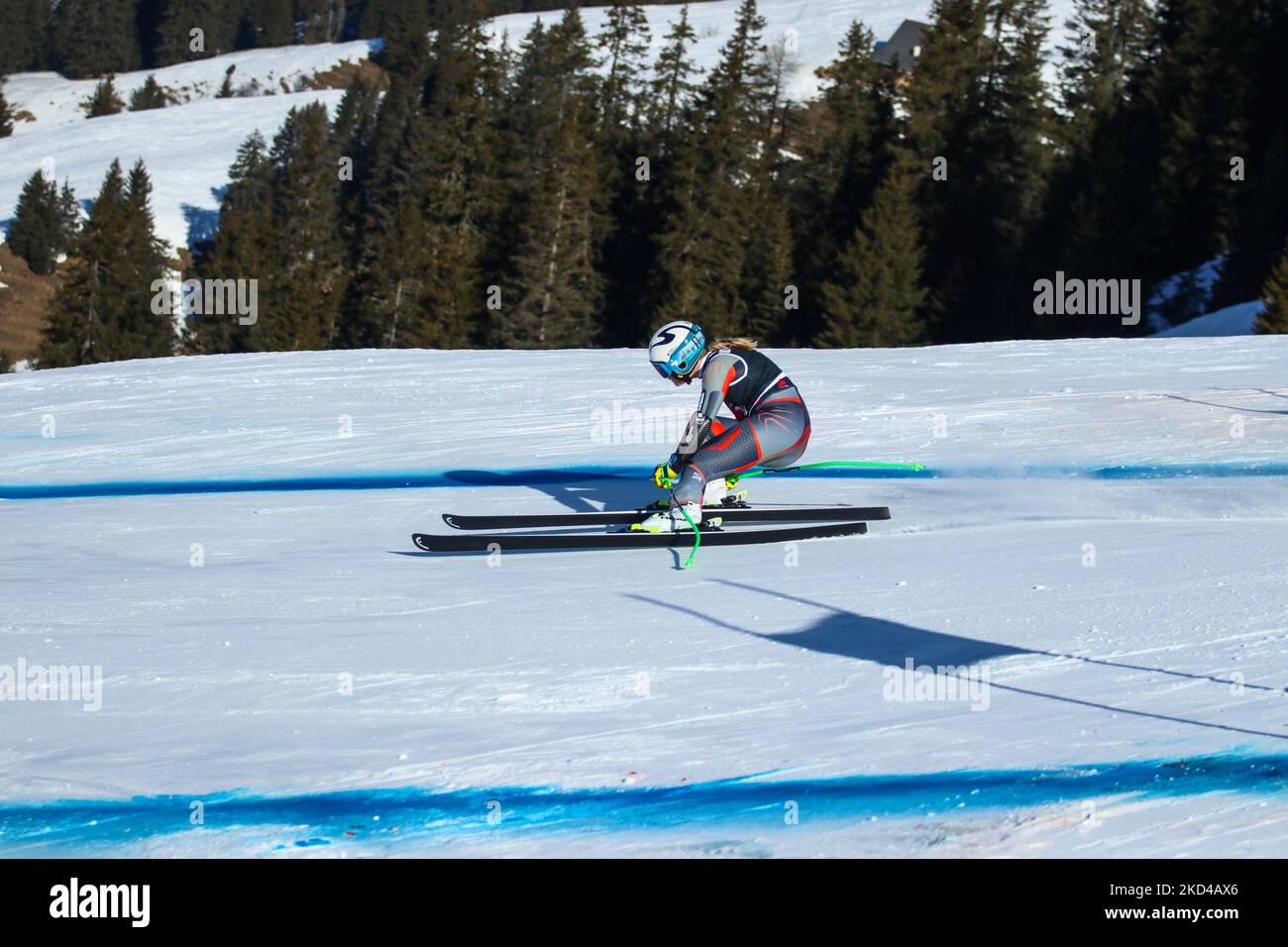 Ragnhild Mowinckel (NOR) beim alpinen Skirennen 2022 FIS Ski World Cup - Women Super G am 05. März 2022 in der Lenzerheide - Kanton Grigioni in Lenzerheide, Italien (Foto: Tommaso Berardi/LiveMedia/NurPhoto) Stockfoto