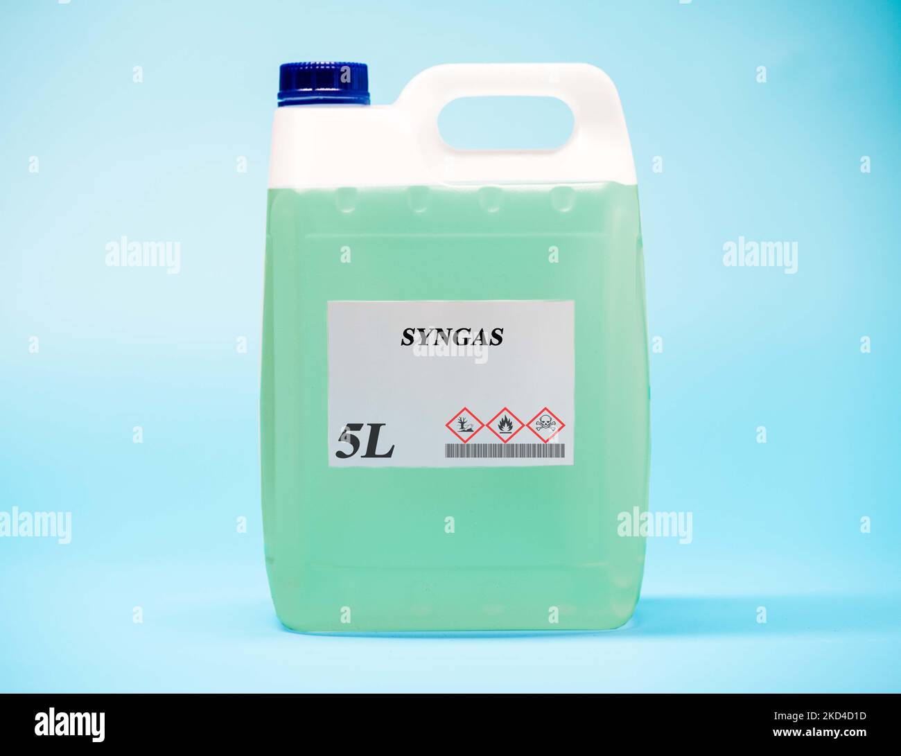 Behälter mit Syngas-Biokraftstoff Stockfoto