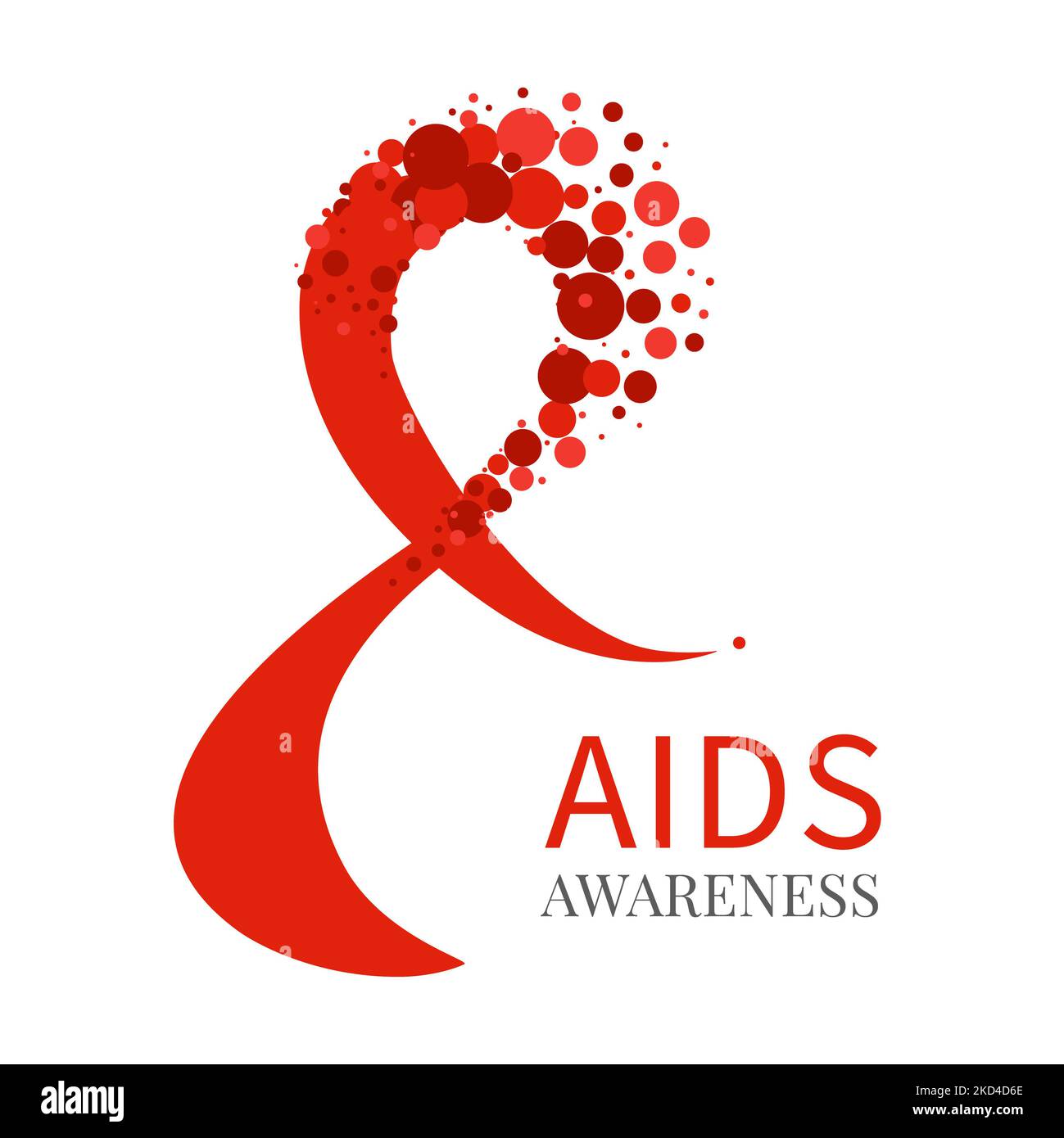 AIDS-Sensibilisierungsband, konzeptionelle Illustration Stockfoto