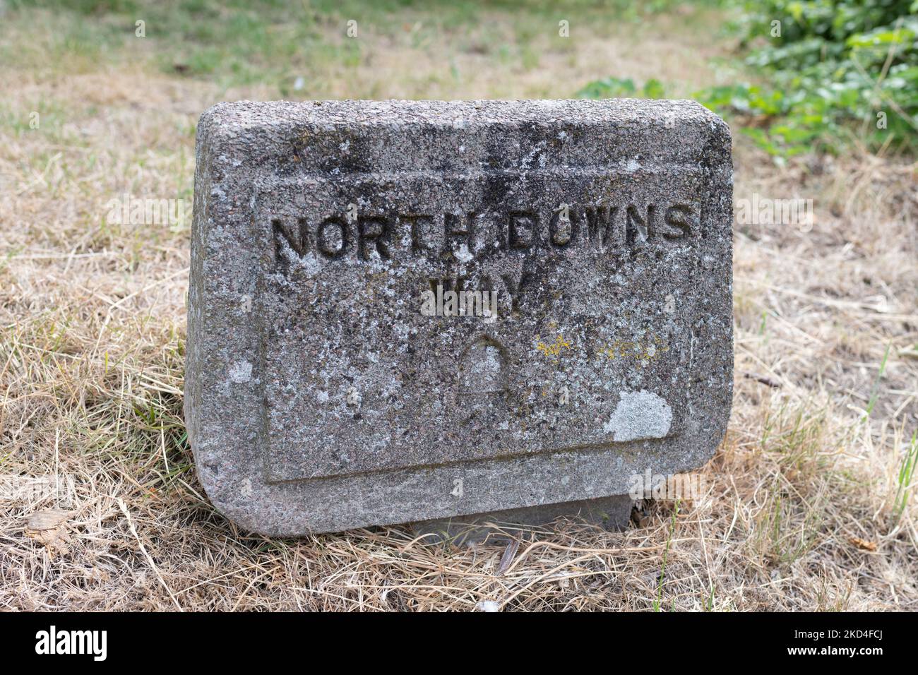 North Downs Way Concrete Footpath Market – Canterbury, Kent, England, Großbritannien Stockfoto