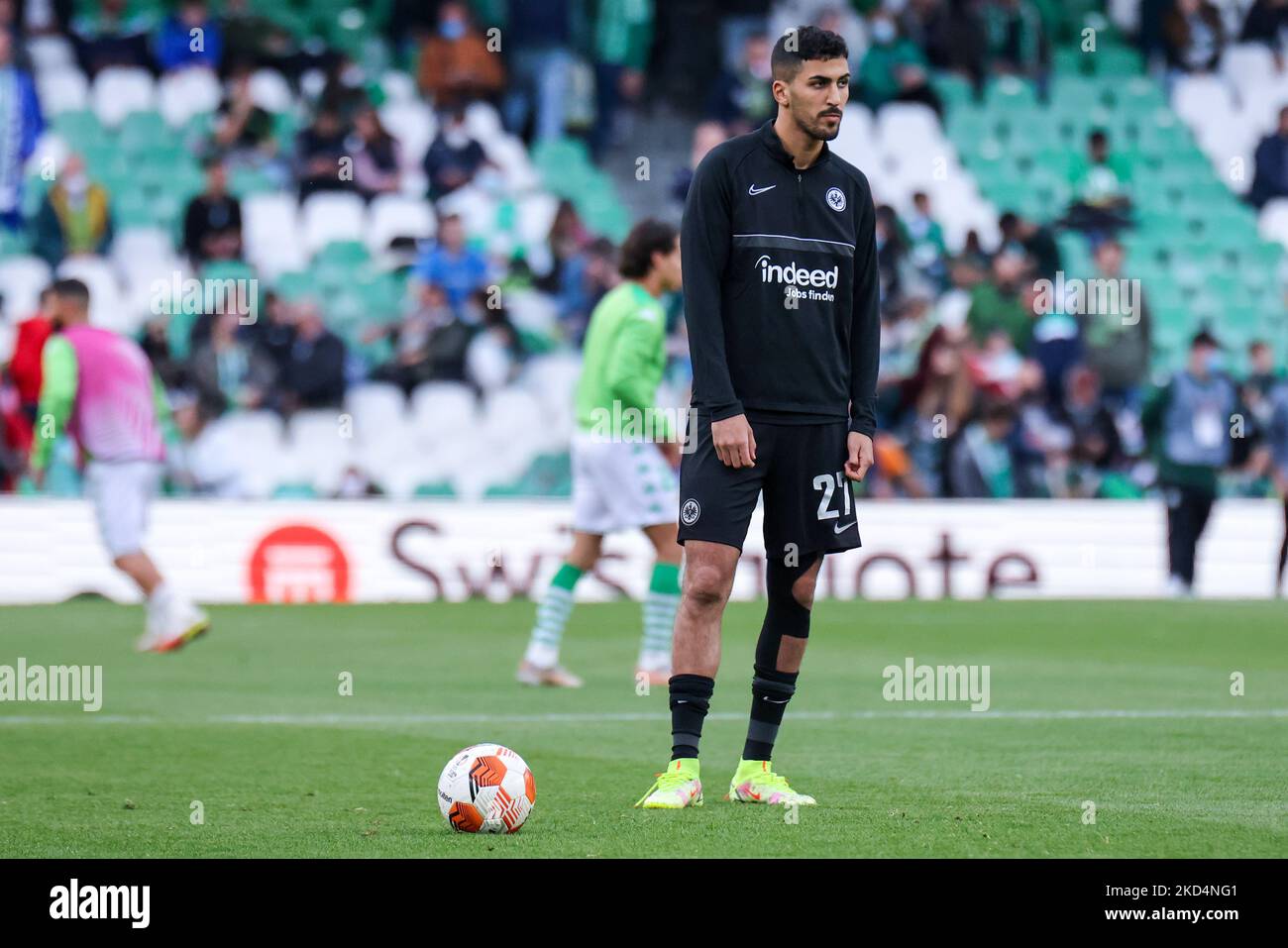 Aymen Barkok von Eintracht während der UEFA Europa League Knockout Runde von 16 Leg One Spiel zwischen Real Betis und Eintracht Fráncfort im Benito Villamarin Stadion am 09. März 2022 in Sevilla, Spanien. (Foto von Jose Luis Contreras/DAX Images/NurPhoto) Stockfoto