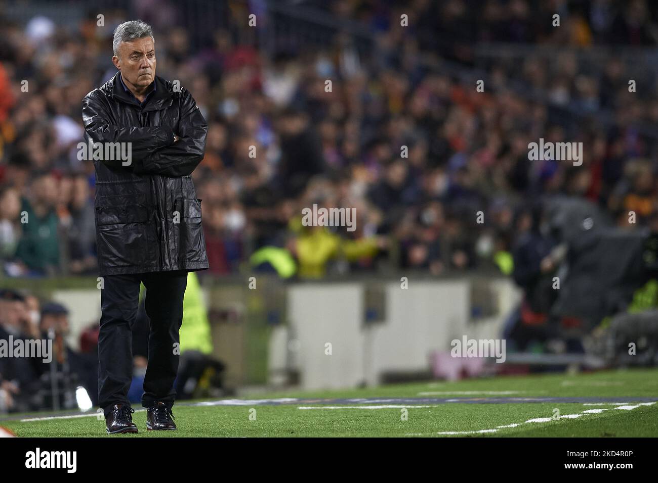Domenec Torrent Cheftrainer von Galatasaray während der UEFA Europa League Runde von 16 Leg One Spiel zwischen dem FC Barcelona und Galatasaray im Camp Nou am 10. März 2022 in Barcelona, Spanien. (Foto von Jose Breton/Pics Action/NurPhoto) Stockfoto