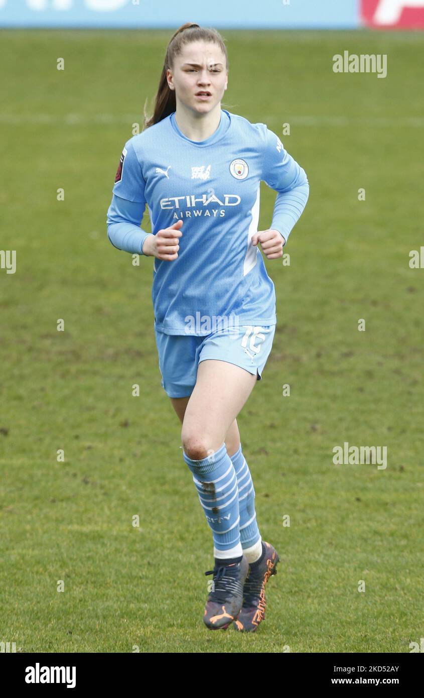 BARNETT, ENGLAND - 13. MÄRZ:Jess Park of Manchester City WFC während der FA Women's Super League zwischen Tottenham Hotspur Women und Manchester City Women, am 13.. März 2022 im Hive Stadium in Barnett, England (Foto by Action Foto Sport/NurPhoto) Stockfoto