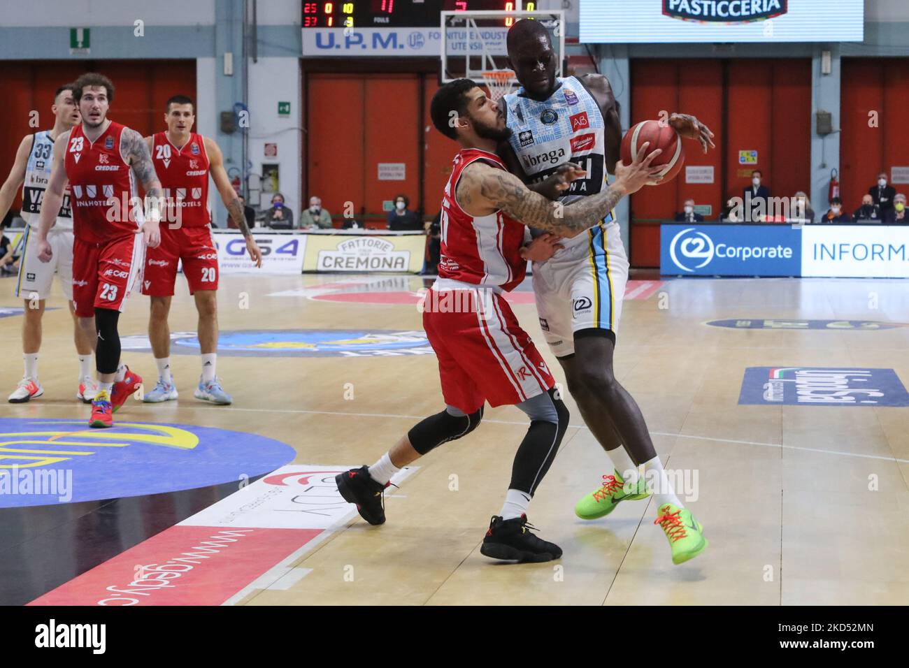 Malik Dime (Vanoli Cremona) während der italienischen Basketball A