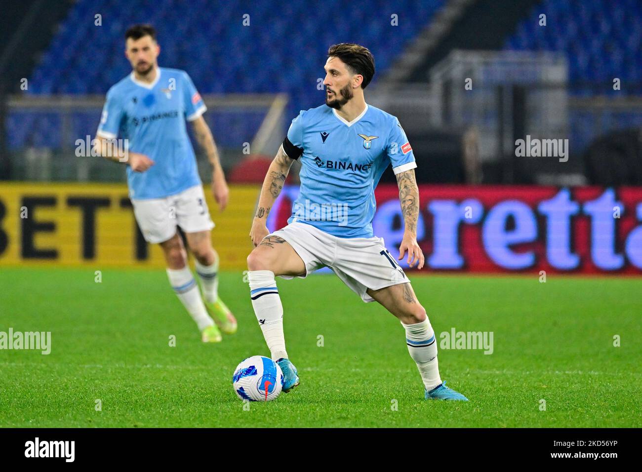 Luis Alberto (SS Lazio) während der Italienischen Fußball-Liga Ein Spiel von 2021/2022 zwischen SS Lazio und FC Venezia am 14. März 2022 im Olympiastadion in Rom. (Foto von Fabrizio Corragetti/LiveMedia/NurPhoto) Stockfoto