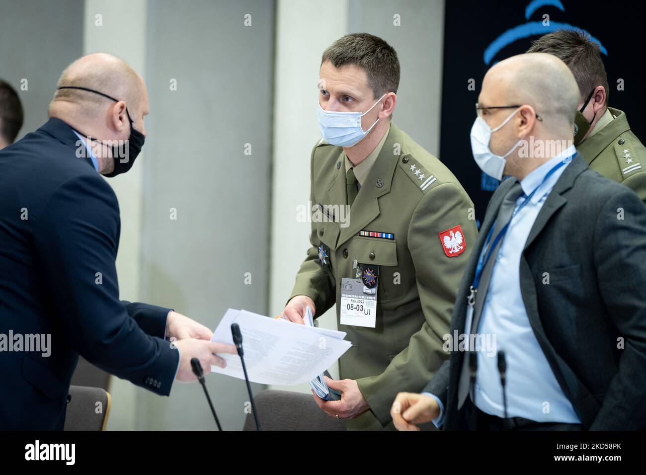 Rafal Tabaka während der Sitzung des Sejm (Unterhauses des polnischen Parlaments) 50. in Warschau, Polen, am 8. März 2022 (Foto: Mateusz Wlodarczyk/NurPhoto) Stockfoto