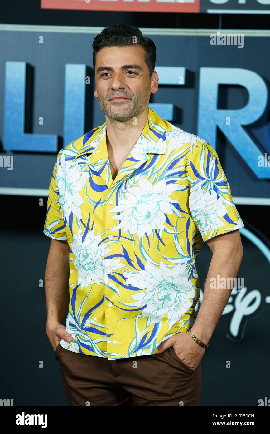 Oscar Isaac während der Präsentation von 'Caballero Luna' am 16. März 2022 in Madrid, Spanien. (Foto von Oscar Gonzalez/NurPhoto) Stockfoto