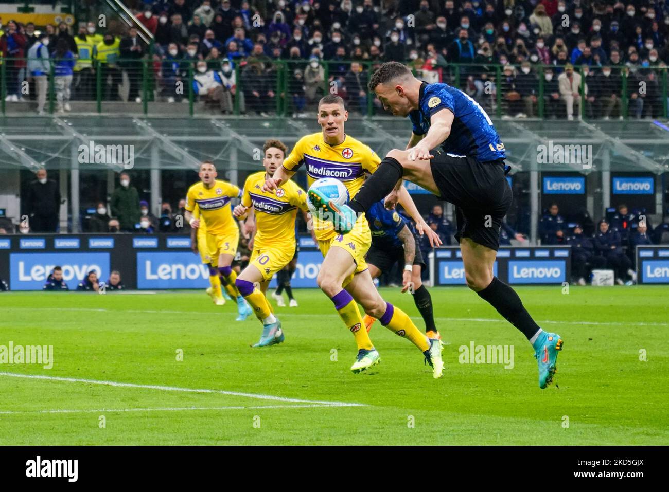 Ivan Perisic (FC Inter) während der italienischen Meisterschaft Serie A Fußballspiel zwischen dem FC Internazionale und ACF Fiorentina am 19. März 2022 im Giuseppe Meazza Stadion in Mailand. (Foto von Luca Rossini/NurPhoto) Stockfoto