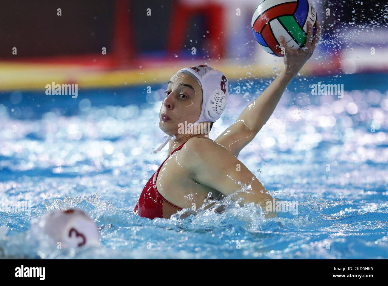 Chiara Tabani (SIS Roma) beim Wasserball-Spiel SIS Roma gegen CSS Verona der italienischen Frauen Coppa Italia am 19. März 2022 im Polo Acquatico Frecciarossa in Rom, Italien (Foto: Luigi Mariani/LiveMedia/NurPhoto) Stockfoto