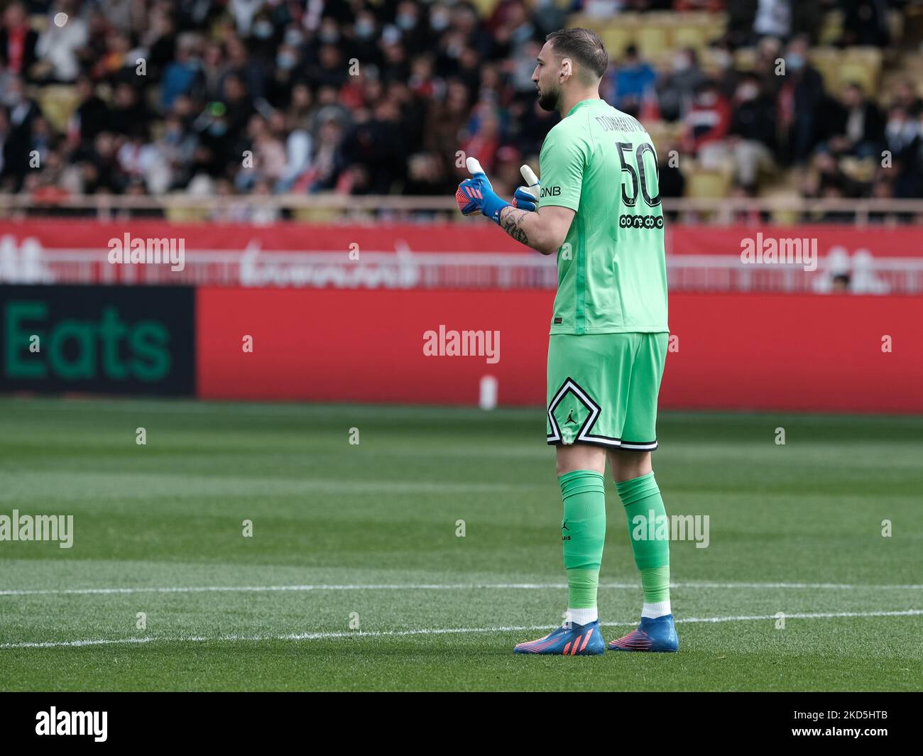 Gianluigi Donnarumma während des Ligue 1-Spiels zwischen Monaco und Paris Saint Germain in Monaco am 20. März 2022 (Foto: Loris Roselli/NurPhoto) Stockfoto
