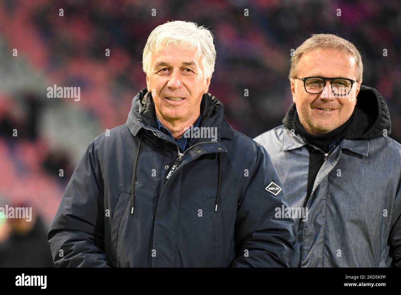 Atalanta' Cheftrainer Gian Piero Gasperini während des spiels bologna FC gegen Atalanta BC am 20. März 2022 im Renato Dall'Ara Stadion in Bologna, Italien (Foto: Alessio Marini/LiveMedia/NurPhoto) Stockfoto