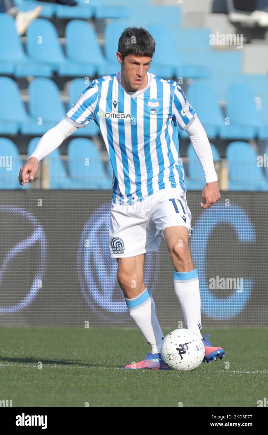 Federico Melchiorri (Spal) während der italienischen Fußball-Liga BKT 2021/2022 Spal vs. Usa Cremonese im Paolo Mazza Stadion, Ferrara, Italien, 19. März 2022 (Foto: Corrispondente Bologna/LiveMedia/NurPhoto) Stockfoto
