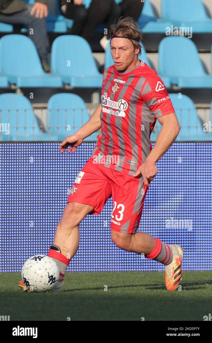Alessandro Crescenzi (usa Cremonese) während der italienischen Fußball-Liga BKT 2021/2022 Spal vs. Usa Cremonese im Paolo Mazza Stadion, Ferrara, Italien, 19. März 2022 (Foto: Corrispondente Bologna/LiveMedia/NurPhoto) Stockfoto