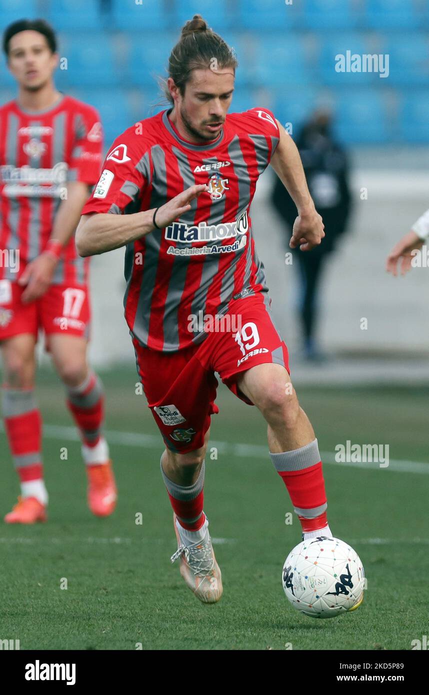 Michele Castagnetti (usa Cremonese) während der italienischen Fußball-Liga BKT 2021/2022 Spal vs. Usa Cremonese im Paolo Mazza Stadion, Ferrara, Italien, 19. März 2022 (Foto: Corrispondente Bologna/LiveMedia/NurPhoto) Stockfoto