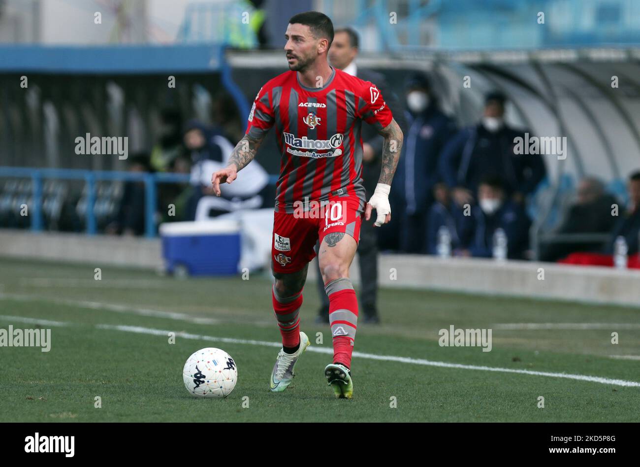 Cristian Buonaiuto (usa Cremonese) während der italienischen Fußball-Liga BKT 2021/2022 Spal vs. Usa Cremonese im Paolo Mazza Stadion, Ferrara, Italien, 19. März 2022 (Foto: Corrispondente Bologna/LiveMedia/NurPhoto) Stockfoto