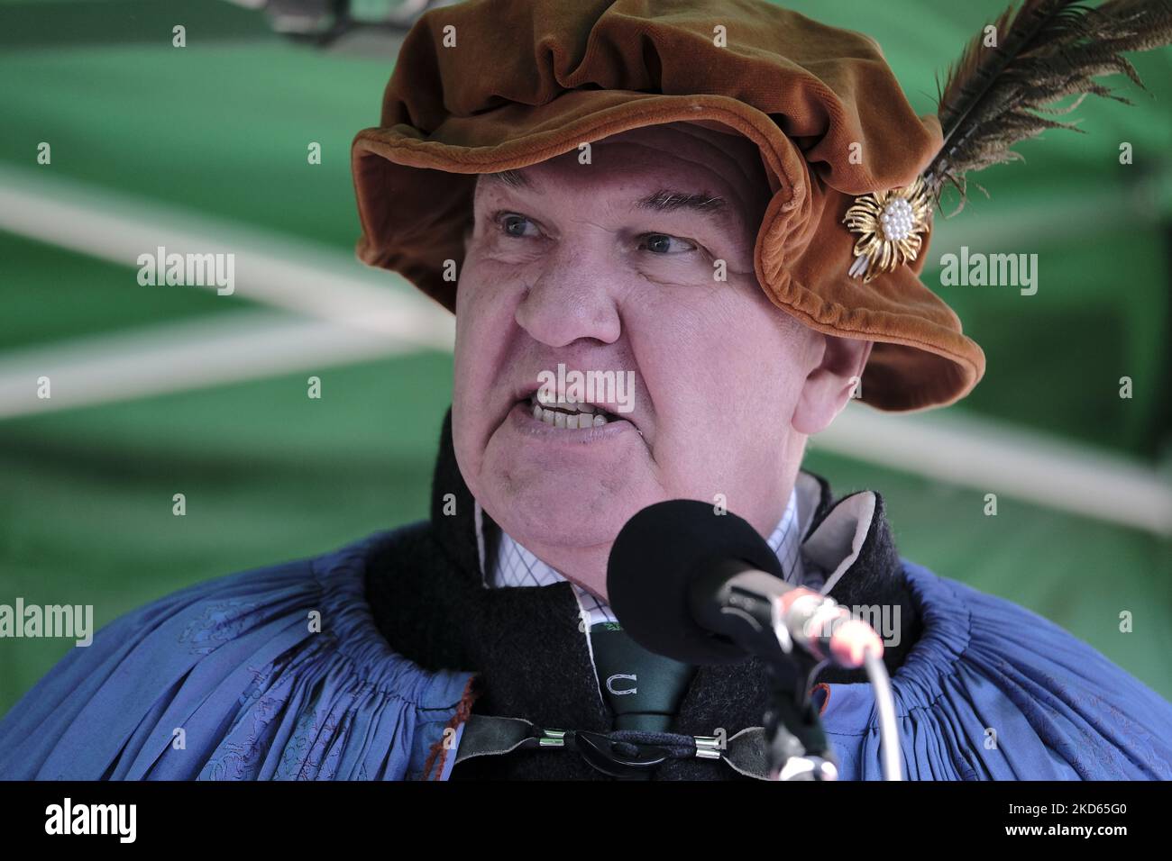 Watson McAteer erklärt das Festival offiziell am Samstag, 26. März 2022, beim Hawick Reivers