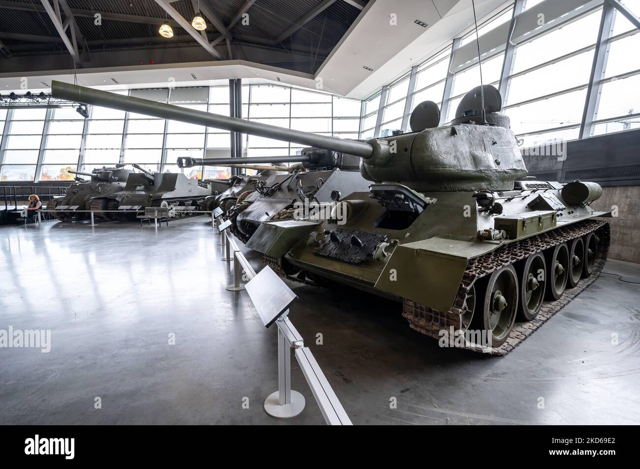 Ottawa, Ontario - 20. Oktober 2022: Exponate von Panzern und Artillerie im Canadian war Museum in Ottawa. Stockfoto