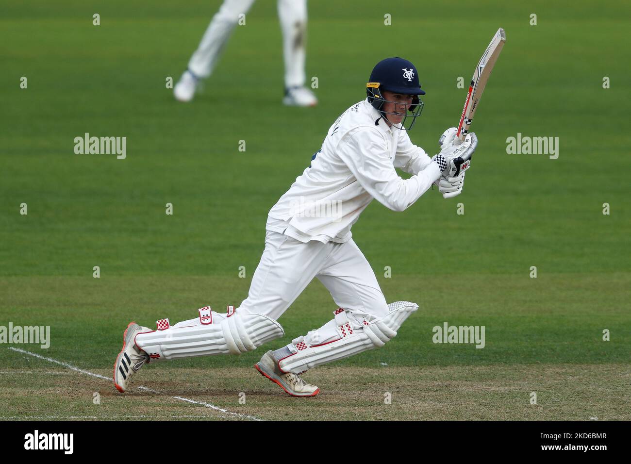 James Wharton von Yorkshire Fledermäuse während des Freundschaftsspiels zwischen Durham und Yorkshire in Emirates Riverside, Chester le Street am Dienstag, 29.. März 2022. (Foto von will Matthews/MI News/NurPhoto) Stockfoto