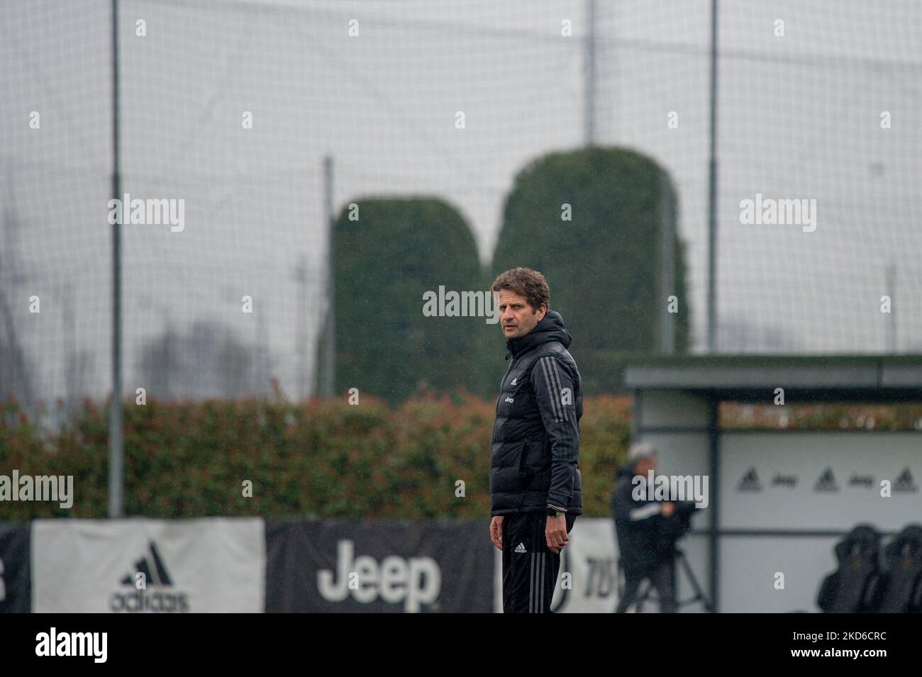 Joe Montemurro Cheftrainer von Juventus während des Trainings vor dem UEFA Women's Champions League Quarter Final First Leg Match zwischen Olympique Lyon und Juventus am 30. März 2022 im Juventus Center in Vinovo, Italien. (Foto von Alberto Gandolfo/NurPhoto) Stockfoto