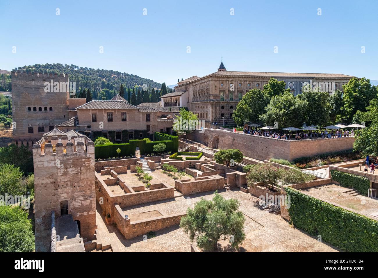 Blick auf die Alhambra in Granada, Spanien Stockfoto