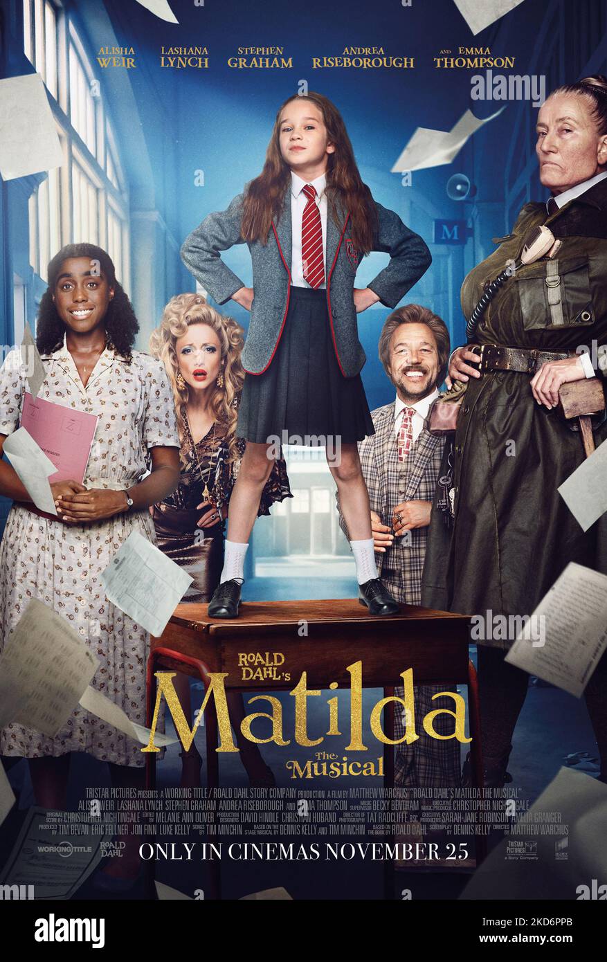 Matilda das musikalische Poster Stockfoto