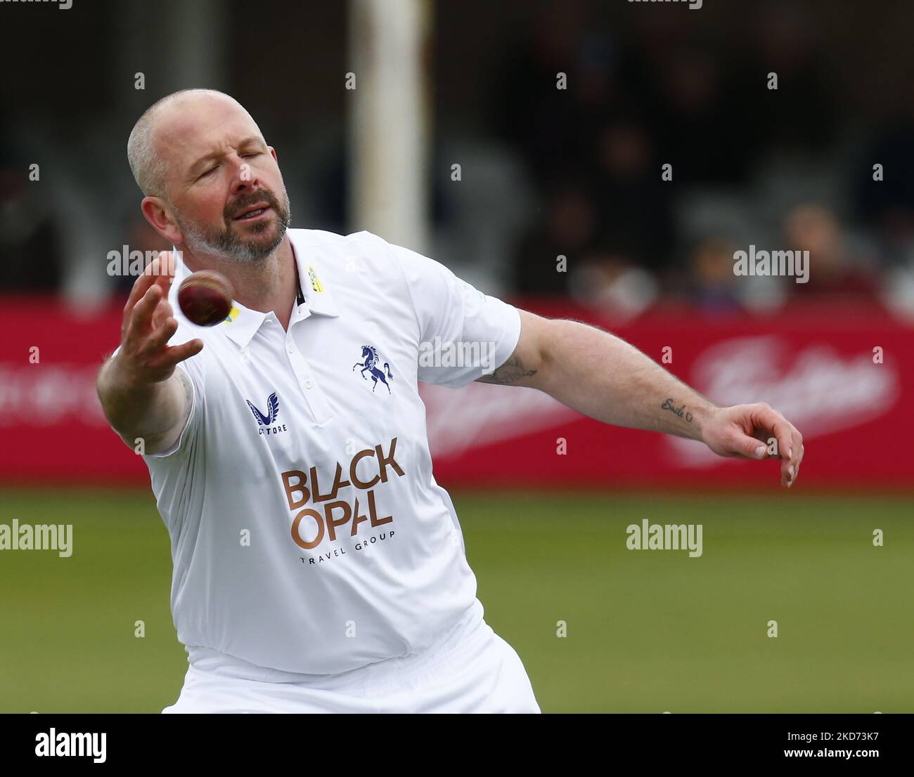 Darren Stevens von Kent CCC während der County Championship - Division One (Tag 1 von 4) zwischen Essex CCC und Kent CCC am 07.. April 2022 auf dem Cloud County Ground, Chelmsford (Foto von Action Foto Sport/NurPhoto) Stockfoto