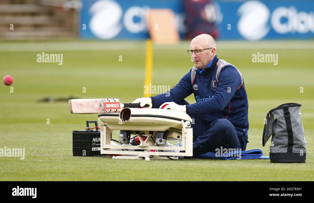 Mark Ealham von Kent CCC während der County Championship - Division One (Tag 2 von 4) zwischen Essex CCC und Kent CCC am 08.. April 2022 auf dem Cloud County Ground, Chelmsford (Foto von Action Foto Sport/NurPhoto) Stockfoto