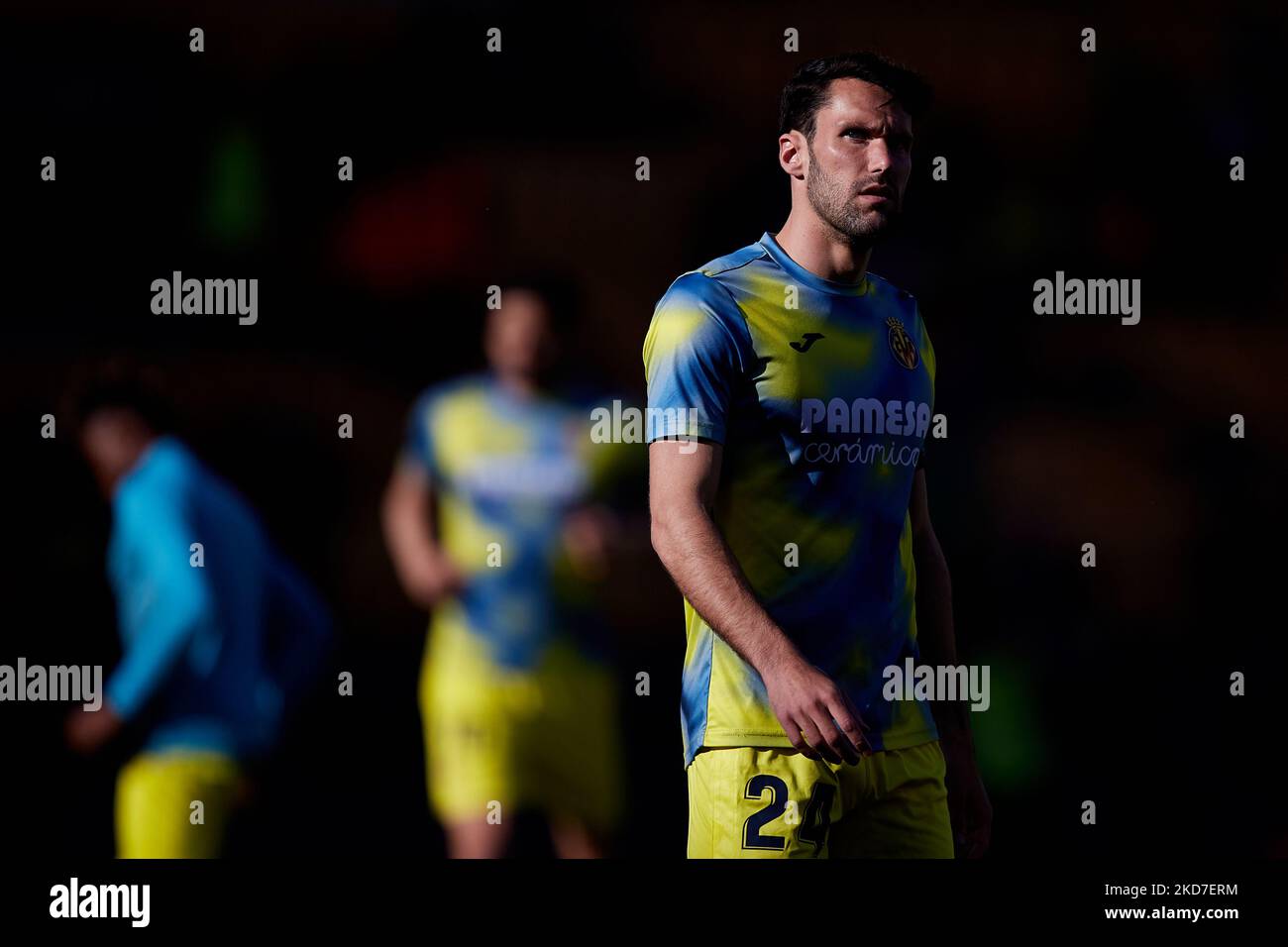 Alfonso Pedraza von Villarreal CF schaut vor dem La Liga Santander