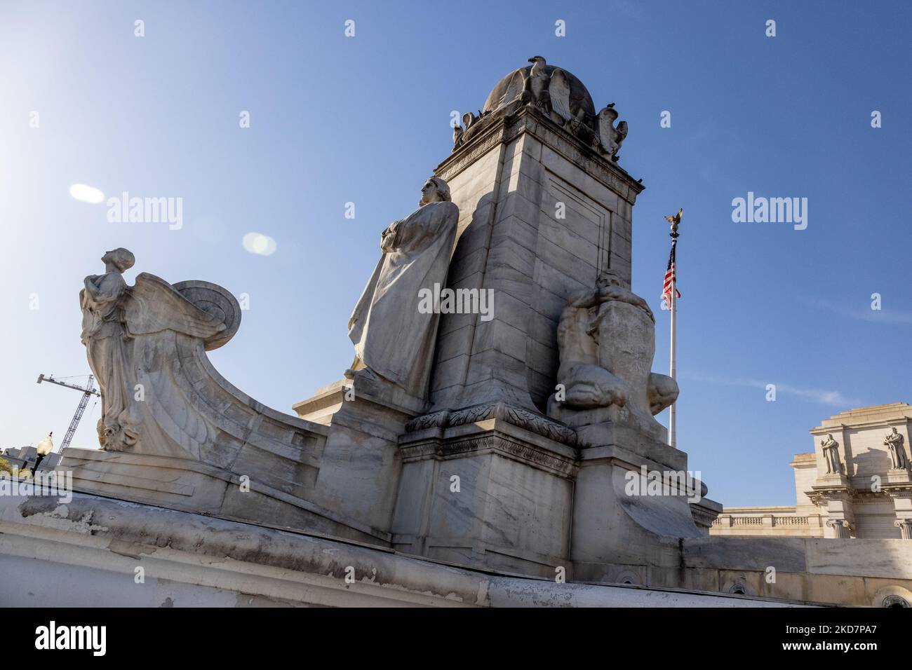 Der Columbus-Brunnen wird am 15. April 2022 in der Union Station in Washington, D.C. gesehen, da die Nachrichten berichten, dass Amtrak versuchen wird, den zweitgrößten Reisedrehkreuz des Landes über Eminent Domain zu kontrollieren (Foto: Bryan Olin Dozier/NurPhoto) Stockfoto
