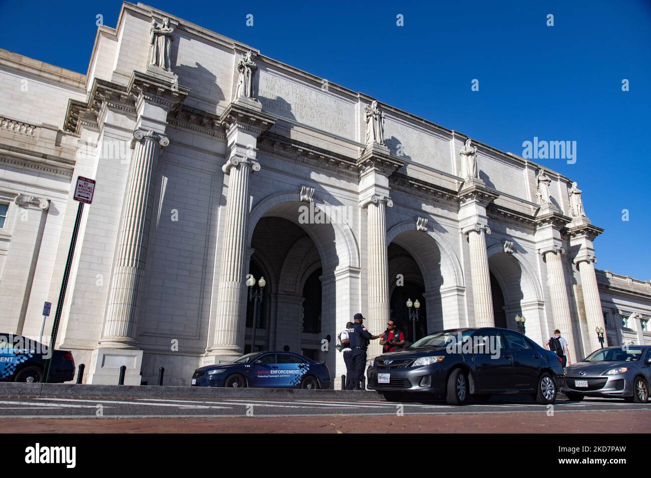Am 15. April 2022 wird die Union Station in Washington, D.C. gesehen, da die Nachrichten vergehen, dass Amtrak versuchen wird, den zweitgrößten Verkehrsknotenpunkt des Landes über Eminent Domain zu kontrollieren (Foto: Bryan Olin Dozier/NurPhoto) Stockfoto